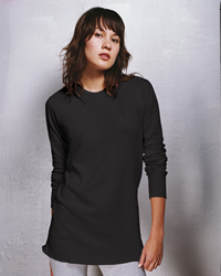 55/45 Unisex Long-Sleeve Baby-Rib Thermal Crew Neck