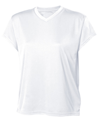 Ladies' Active V-neck Tee, UPF 50+